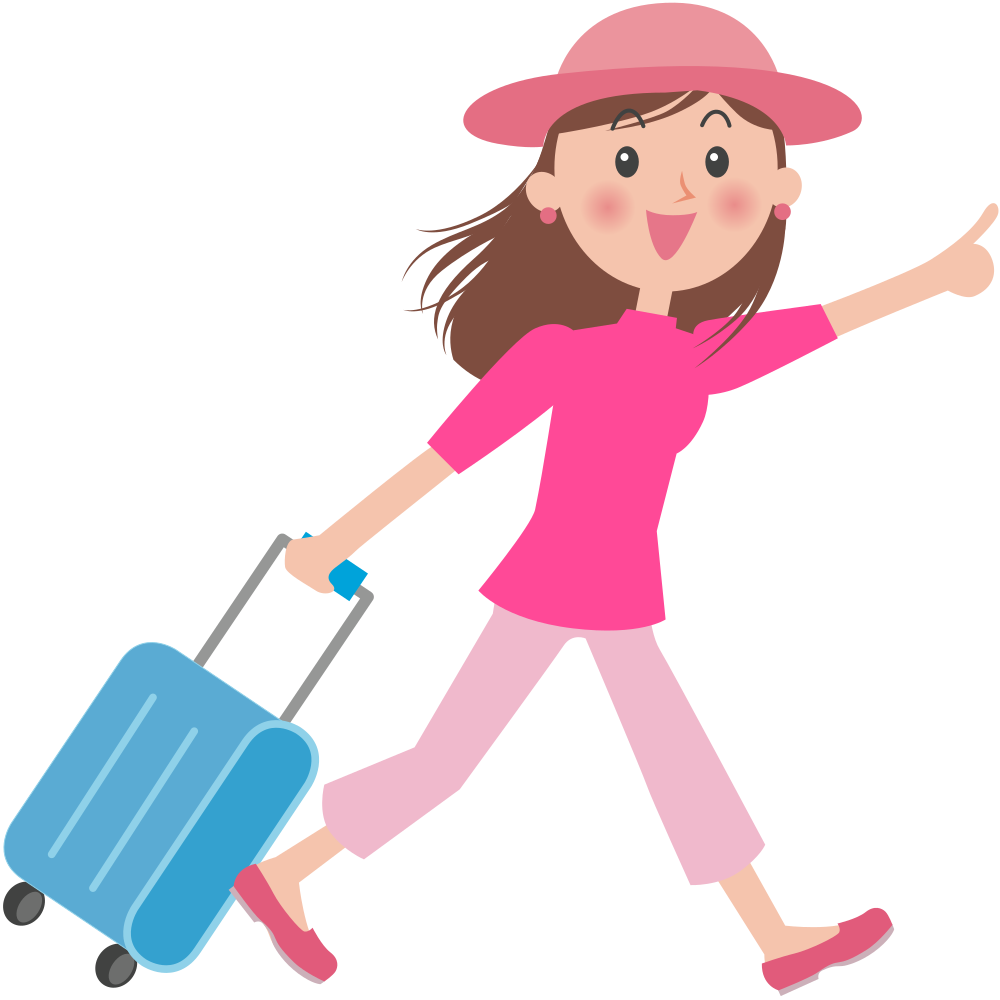 OnlineLabels Clip Art Pulling Luggage 2 
